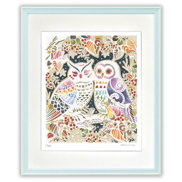 平石智美 「フクロウと冬待つ森」