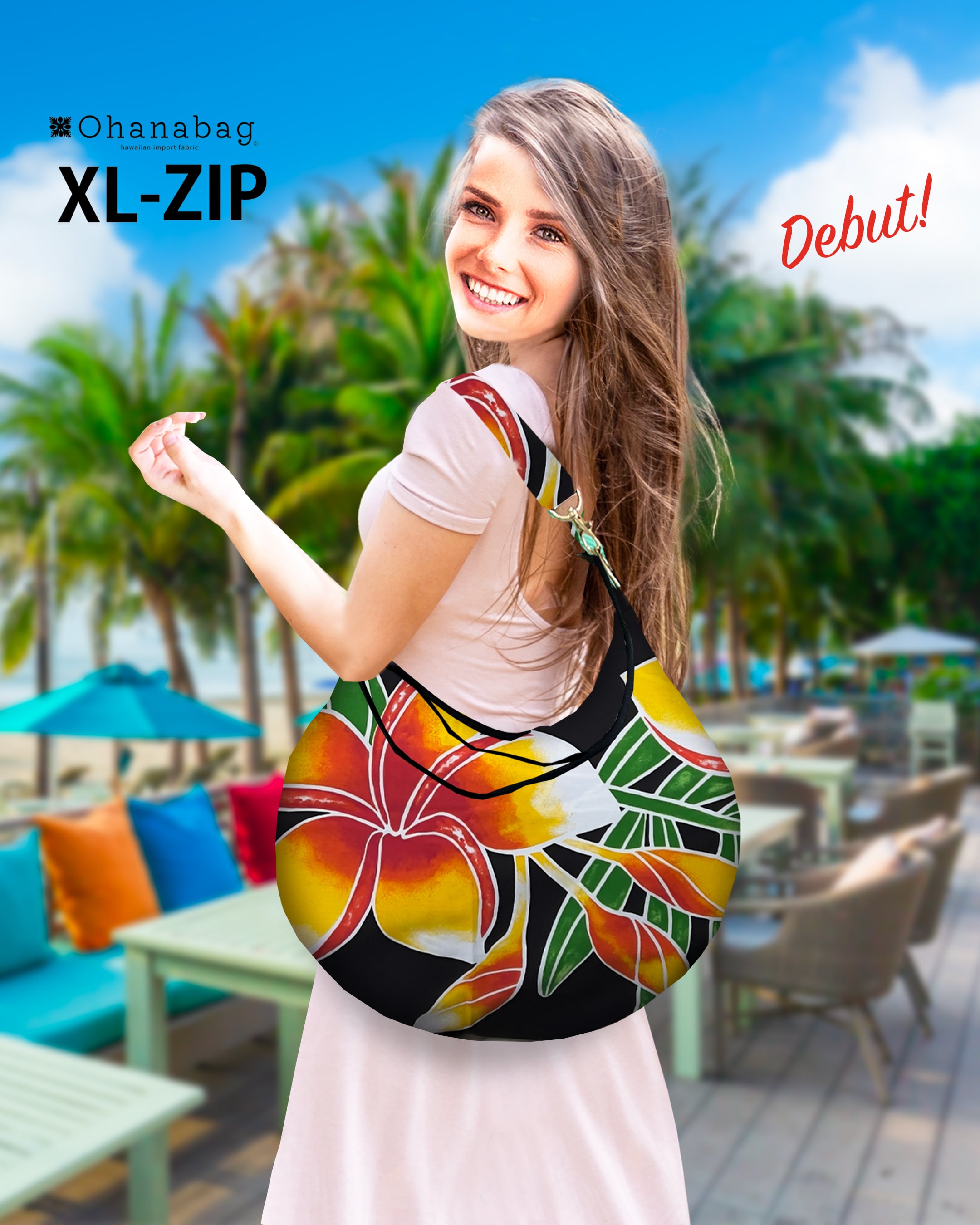XL-ZIP・ブラックマンゴー】Hawaiian Ohana Bag/ XL-ZIP_003