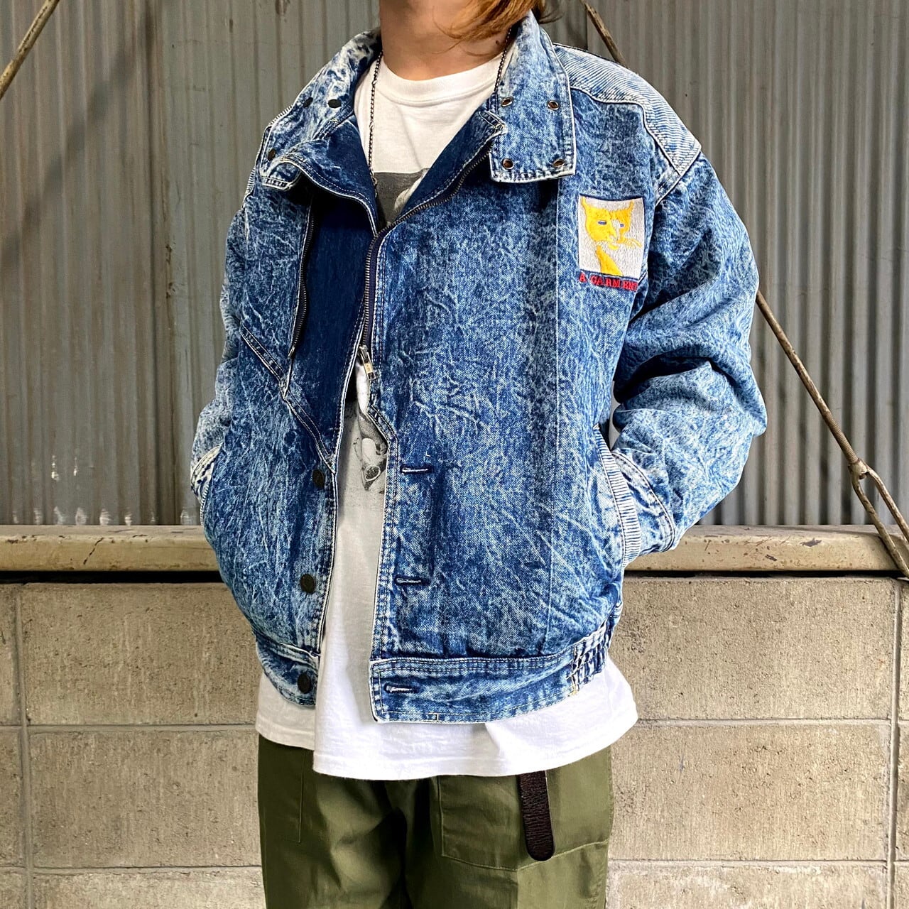 A GARMENT USA 変形デザイン デニムジャケット メンズL相当 レディース 
