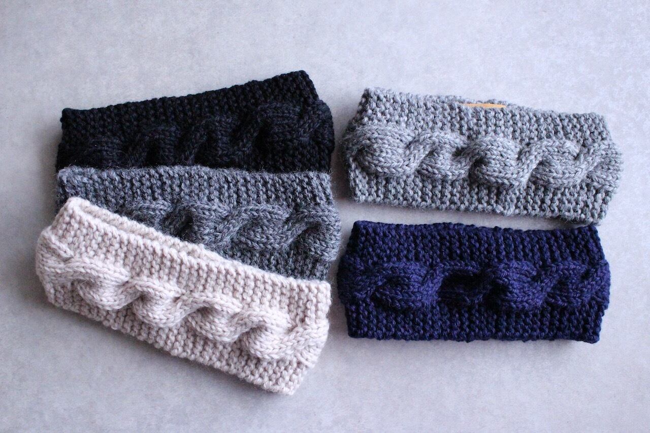 ケーブル編みターバン / 秋冬