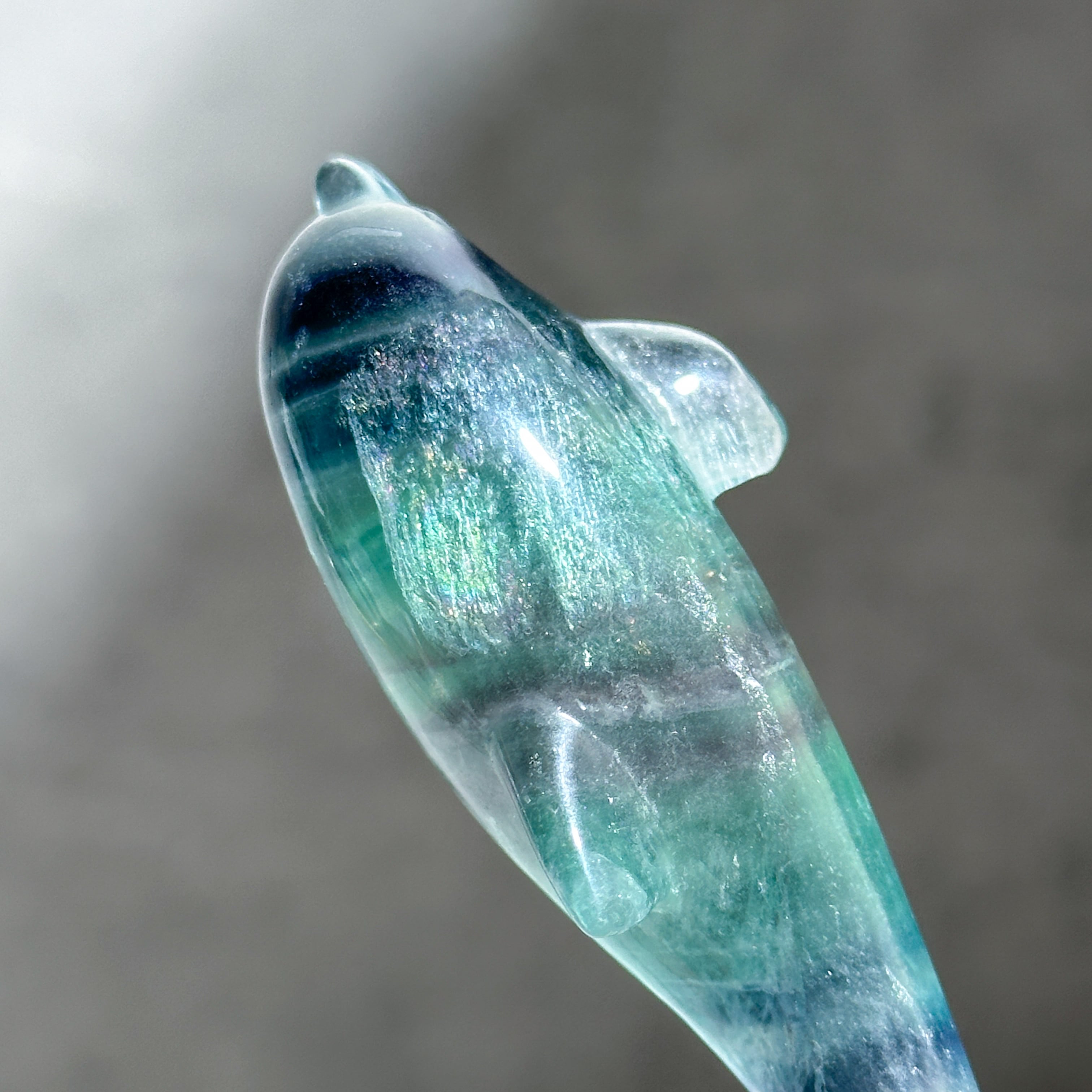 レインボーフローライト イルカ22◇Fluorite◇天然石・パワーストーン