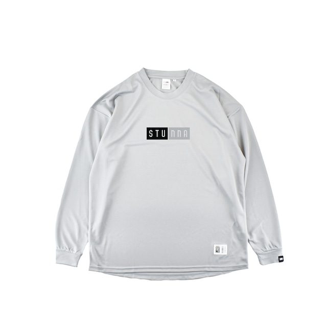 W Box Logo Long T-shirts :シルバーグレー ロゴ色選択、