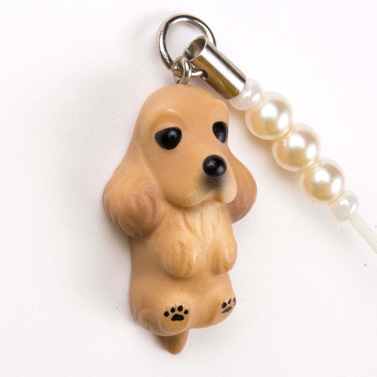 Dog 92 American Cocker Spaniel アメリカンコッカースパニエル クリーム ビーズ ストラップ DN-2202