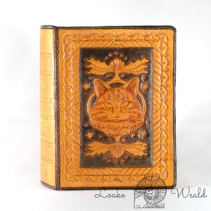 Antique book wallet【long-haired Cat】