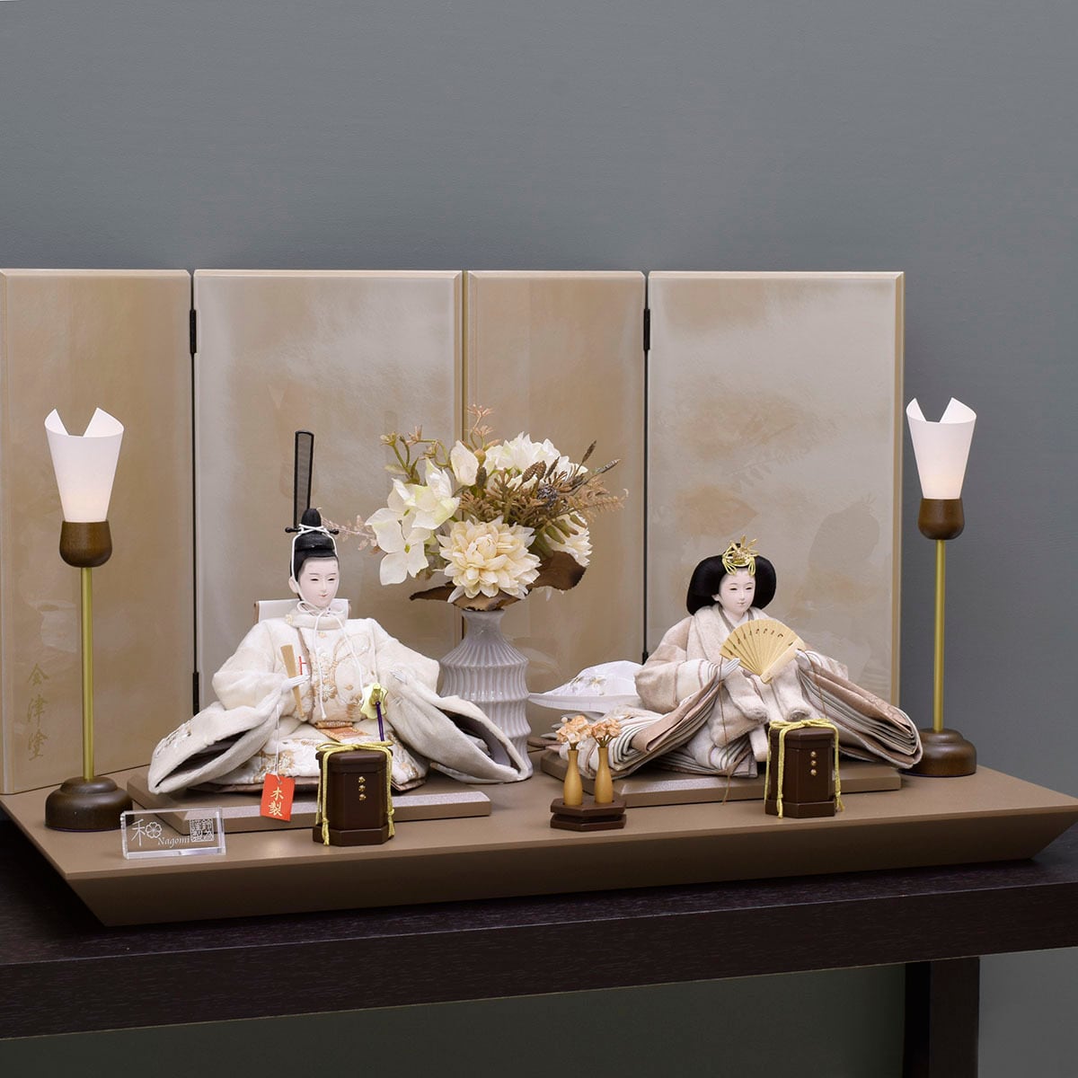 雛人形 親王飾り【萌花】MOKA｜おしゃれ｜モダン｜コンパクト｜今どき