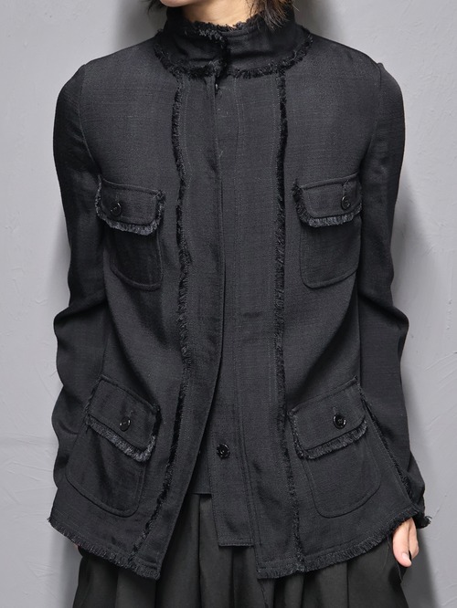 【dolce&gabbana】fringe design snap button jacket