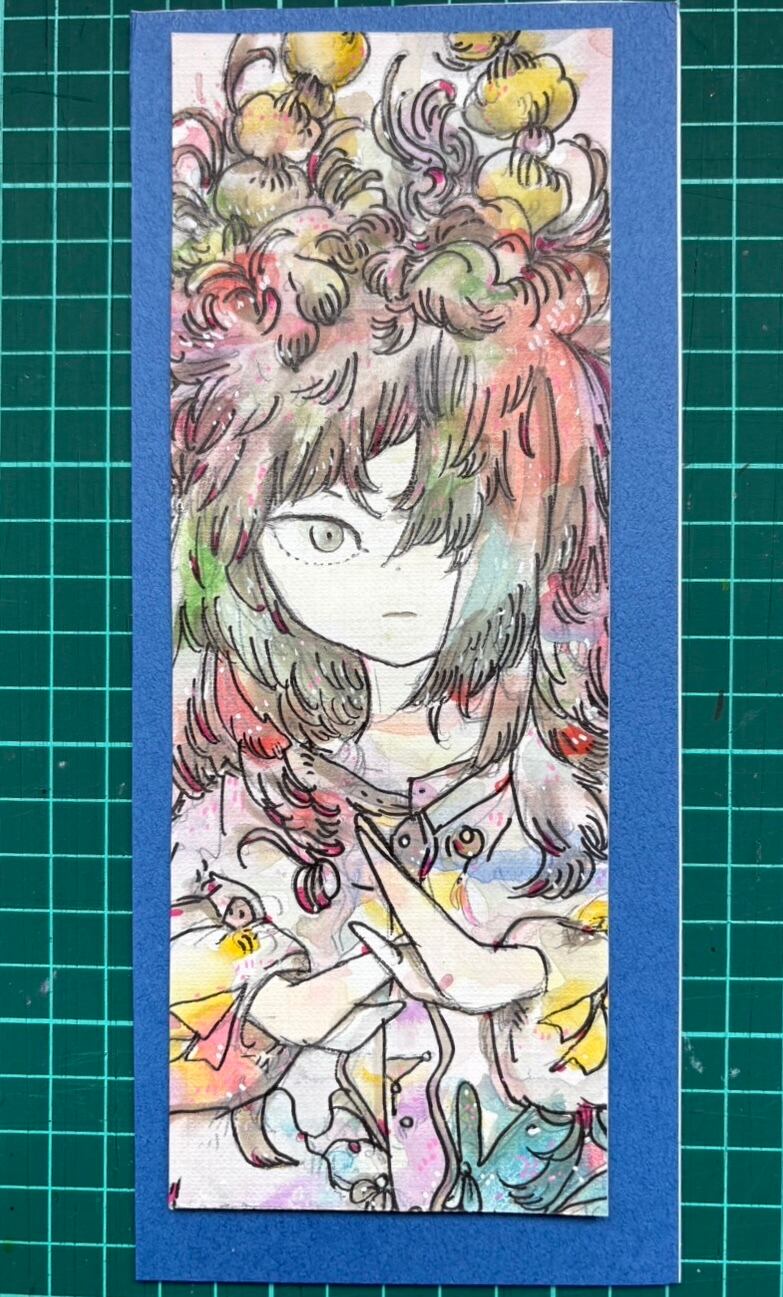 原画】かかってこい | 左猫背の絵のお店