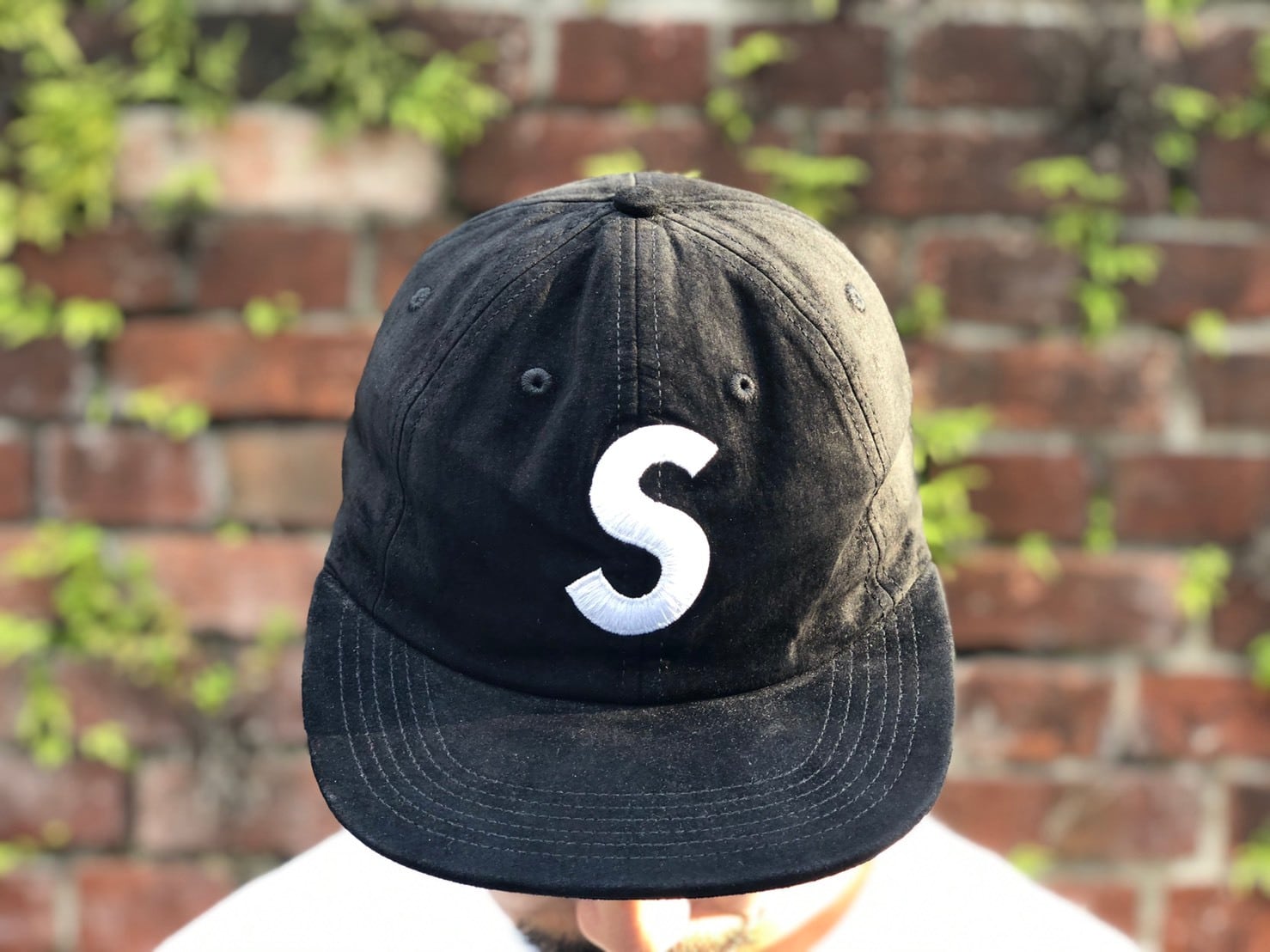 Supreme 16AW SUEDE S LOGO 6-PANEL CAP BLACK 25JD5834 | BRAND 