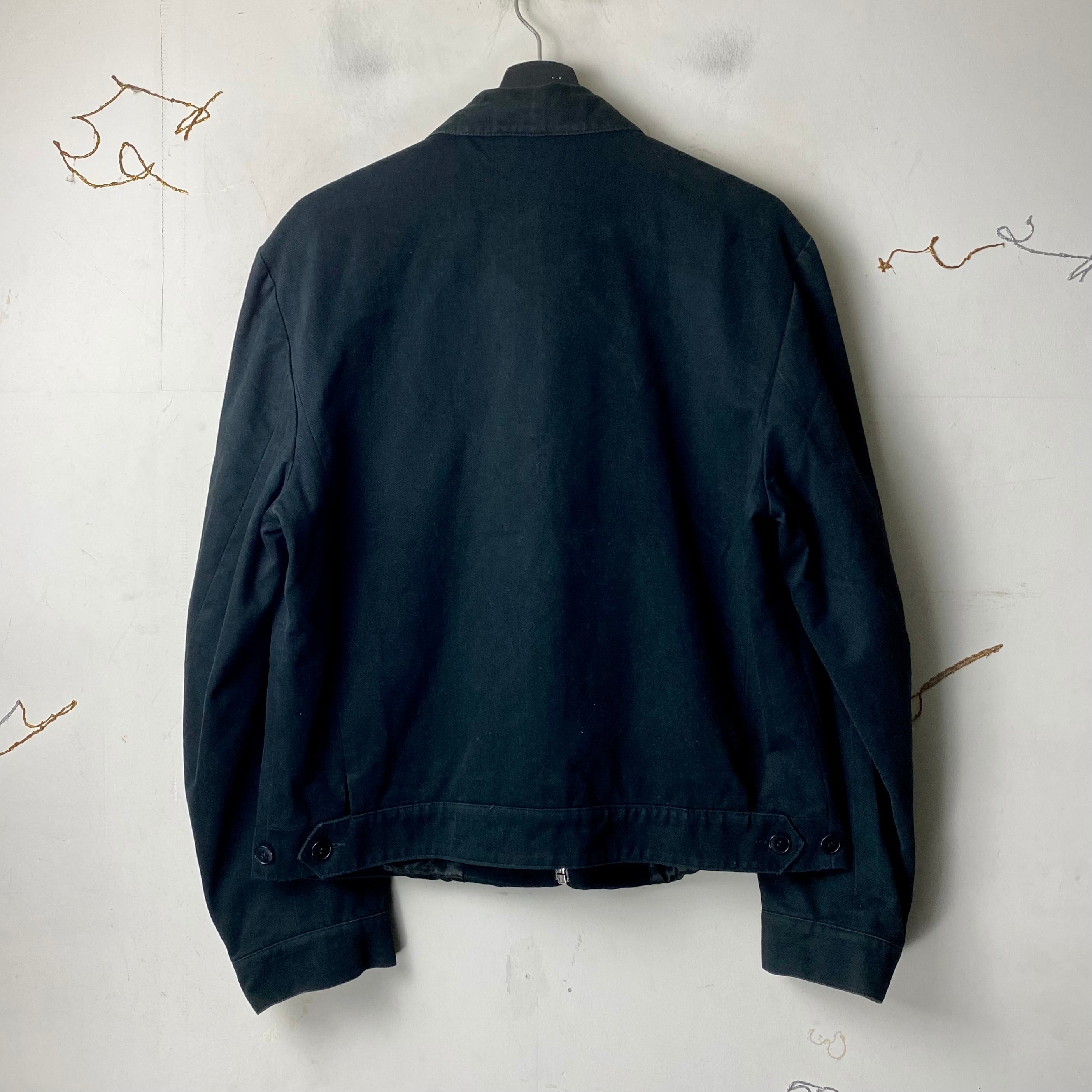 vintage AGNES B. HOMME black moleskin drizzler jacket | NOIR ONLINE