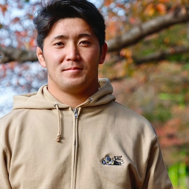 LAZY PANDA ラグランシャツ　白/緑