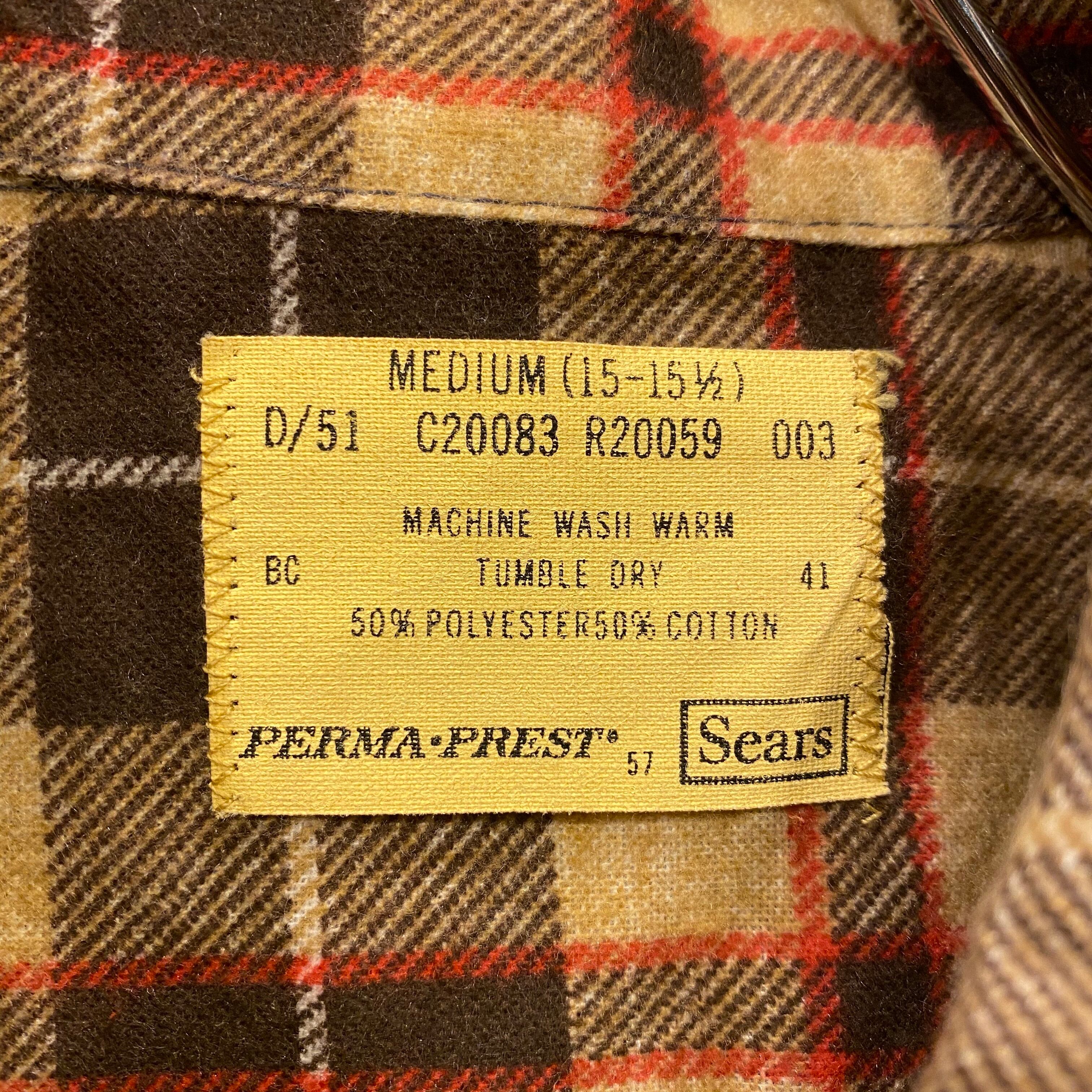70s Sears プリントネルシャツ | VOSTOK
