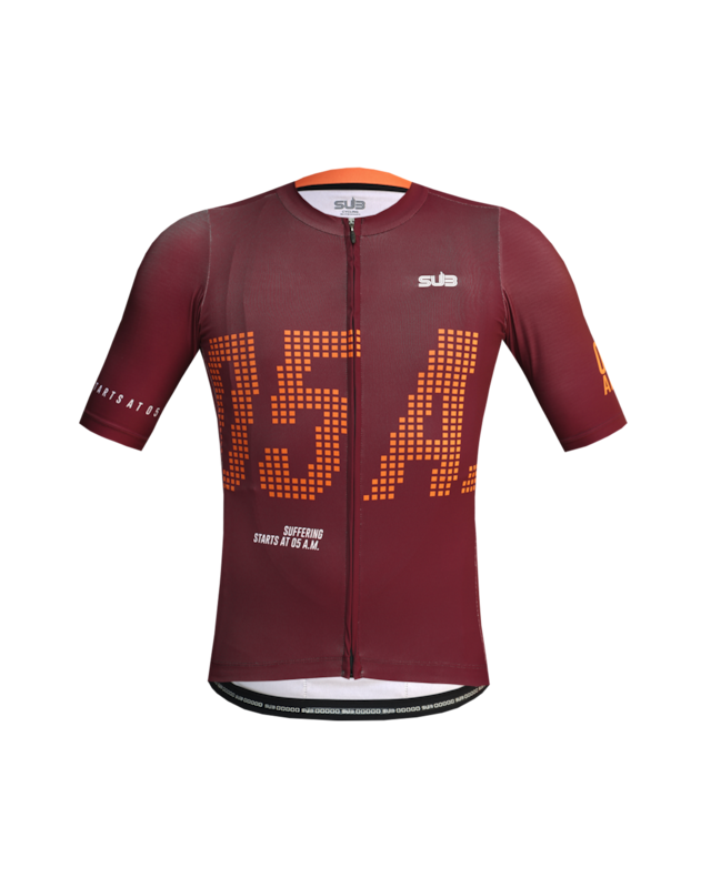 05A.M. Maroon LOGO Short Sleeves