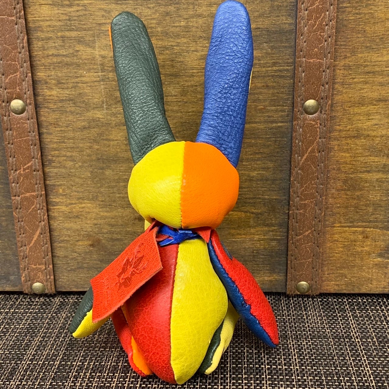 ジビエレザー鹿革ベルラビ★マイスターの手作り「ベルズラビット」カラフルビビット系　写真の1点販売です