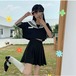 ✞ ネイビーきれいめ☆♬カワイイ♥ショートトップス ウエストすっきり☆着痩せプリーツスカート サマー 夏物 ✞ゴスロリ SM ミリ 甘ロリ クラロリ 和ロリ エレガント 黒ロリ 姫ロリ 華ロリ BB-BB5879452