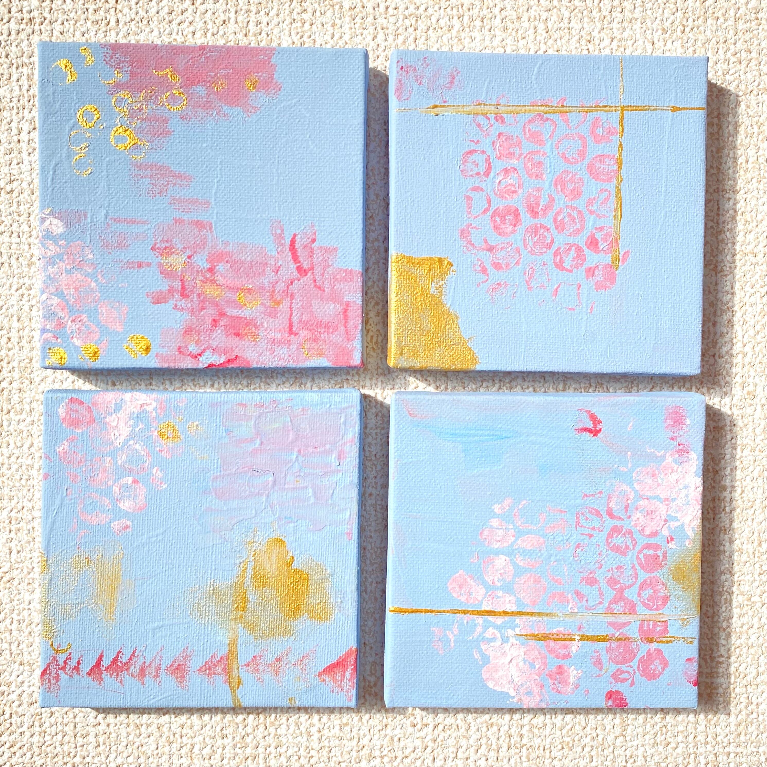 抽象画 原画「祝詞(いわいうた)」