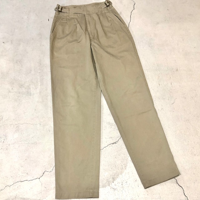 ⊕1980s~1990s GURKHA TYPE COTTON PANT BEIGE W29 L32