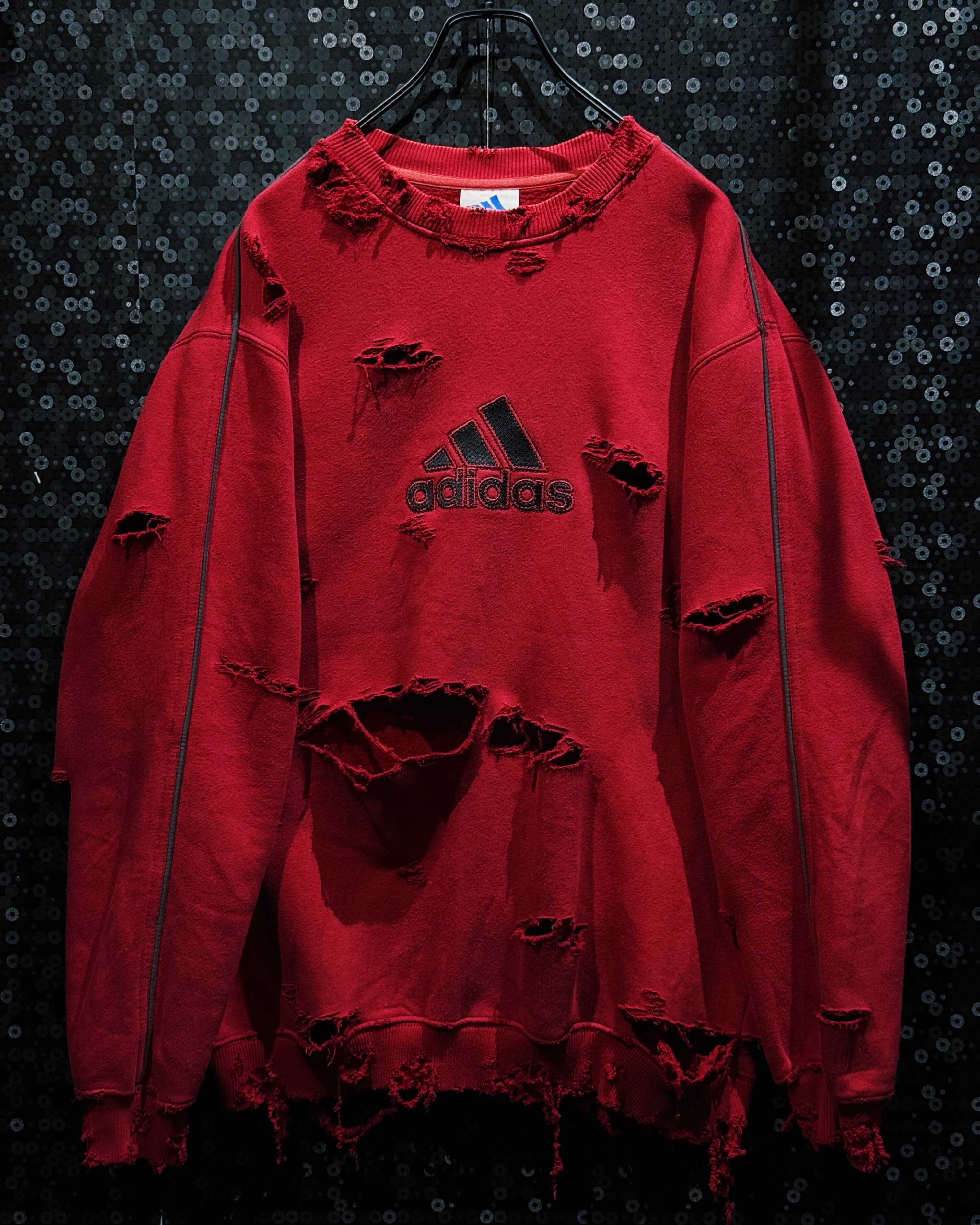 【ÆIEM】original"boro"remake adidas performance logo red sweat