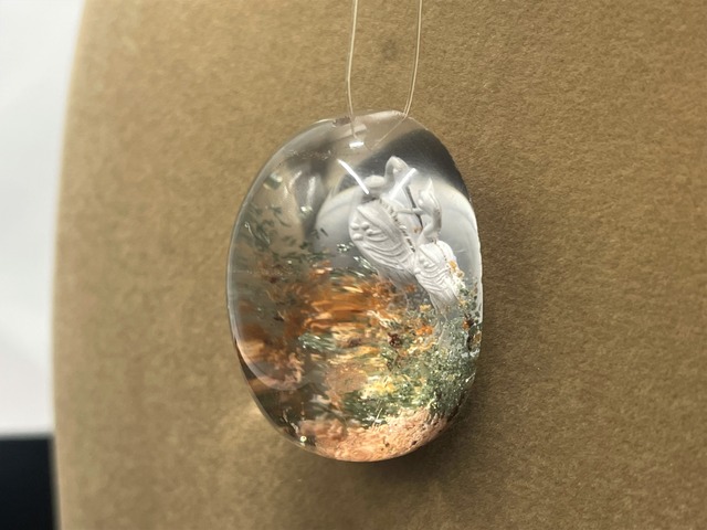 ペンダントトップ素材（ガーデンクォーツ鳥）