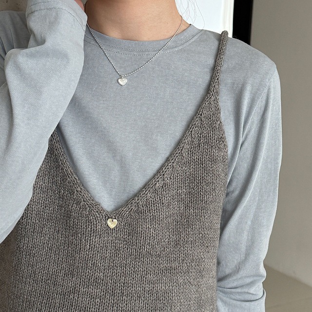 frill-hem knit camisole　J00505