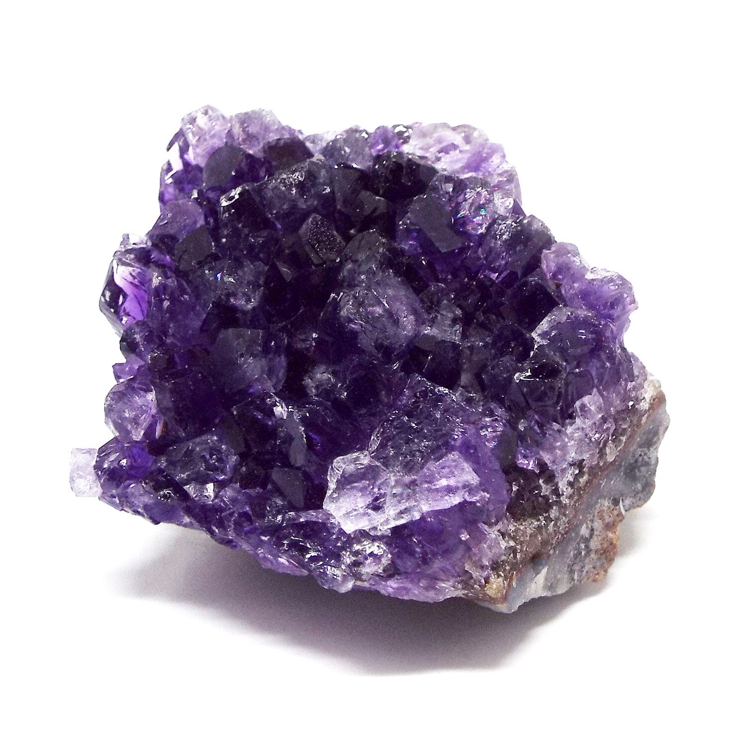 濃紫 天然石 ウルグアイ産 アメジスト クラスター 原石 置物
