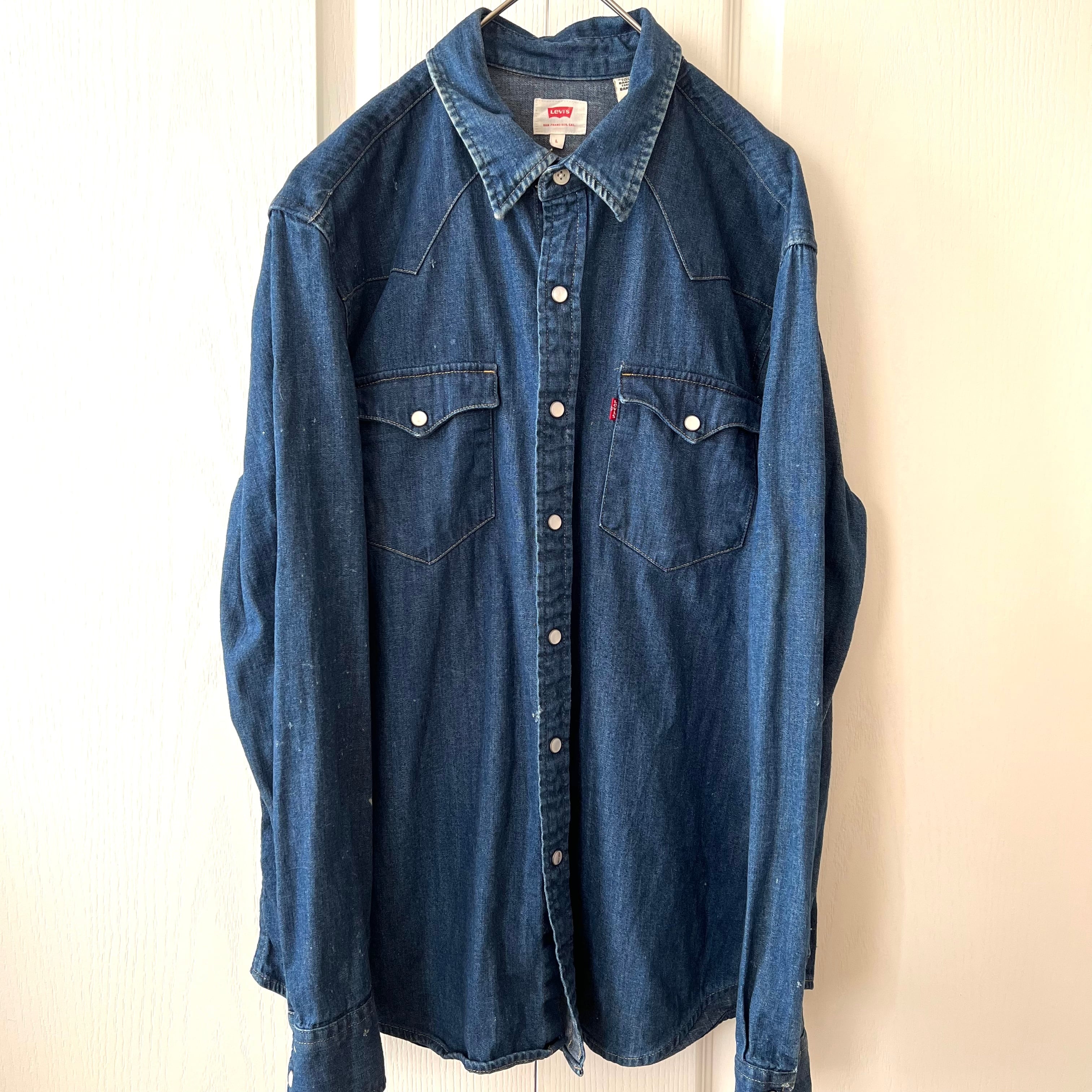 【お好きな方に♡】　LEVI'S　長袖デニムシャツ　大人シルエット　S