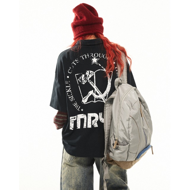fake two-piece polo long tee　フェイクツーピースポロロングティー　J1745