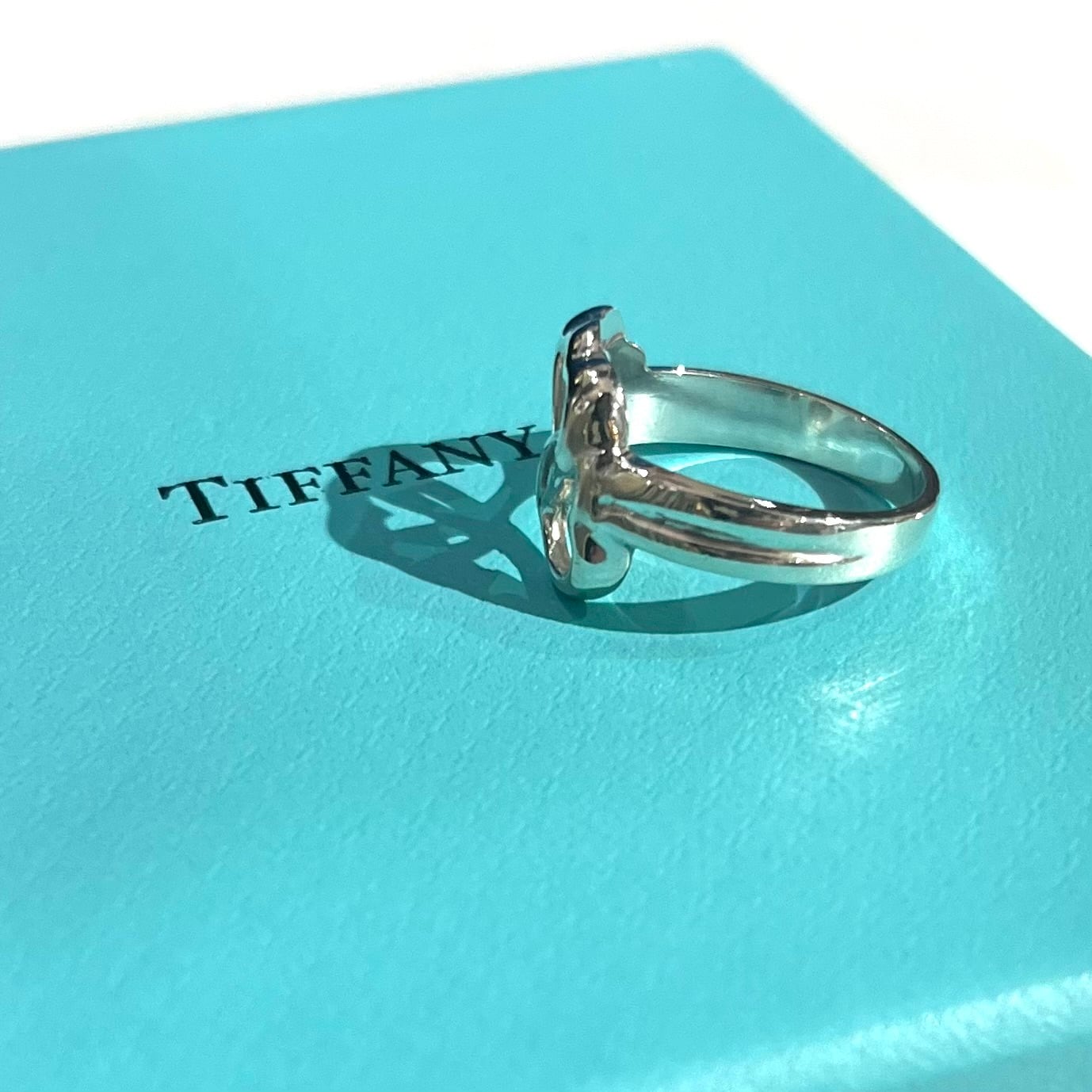 TIFFANY&CO.】1893 トリプルオープンハート リング 12号／シルバー925