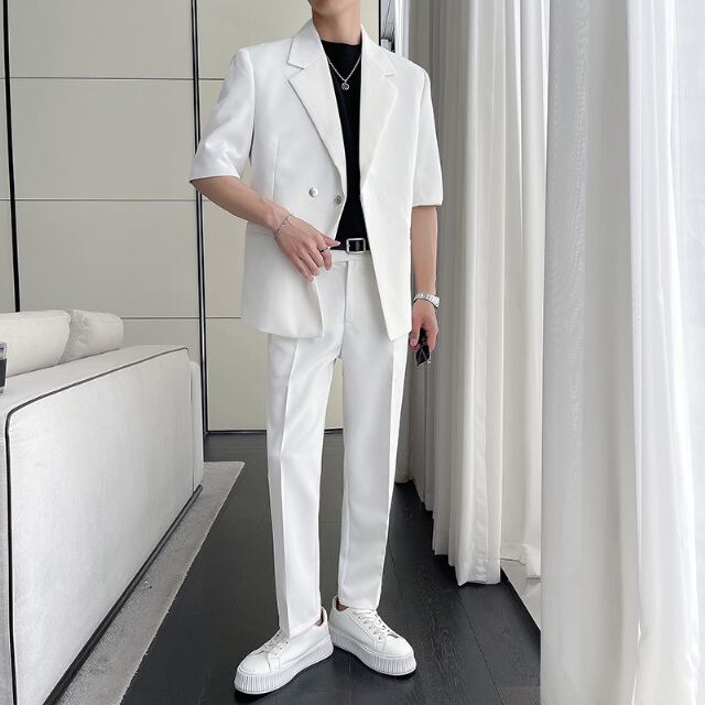 予約販売】2点セット スーツ パンツ メンズ セットアップ ジャケット 予約販売】2点セット スーツ パンツ メンズ セットアップ ジャケット