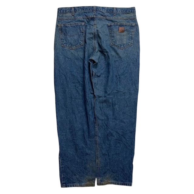 【W40×L32】Carhartt   デニムパンツ　革パッチ