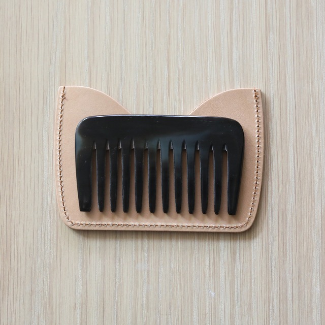 Kostkamm (コストカム) Vegetable Tanned Leather Comb Pocket Comb Case (コームケース) 10E