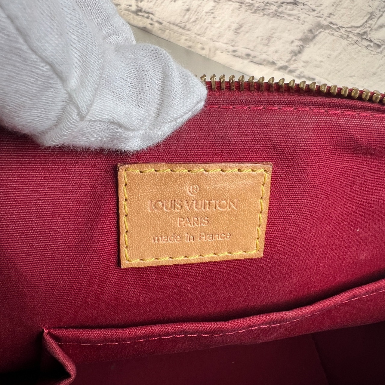 【最終処分SALE】LOUIS VUITTON ルイヴィトン ベルヴュー  パテントレザー ハンドバッグ レッド A-11466
