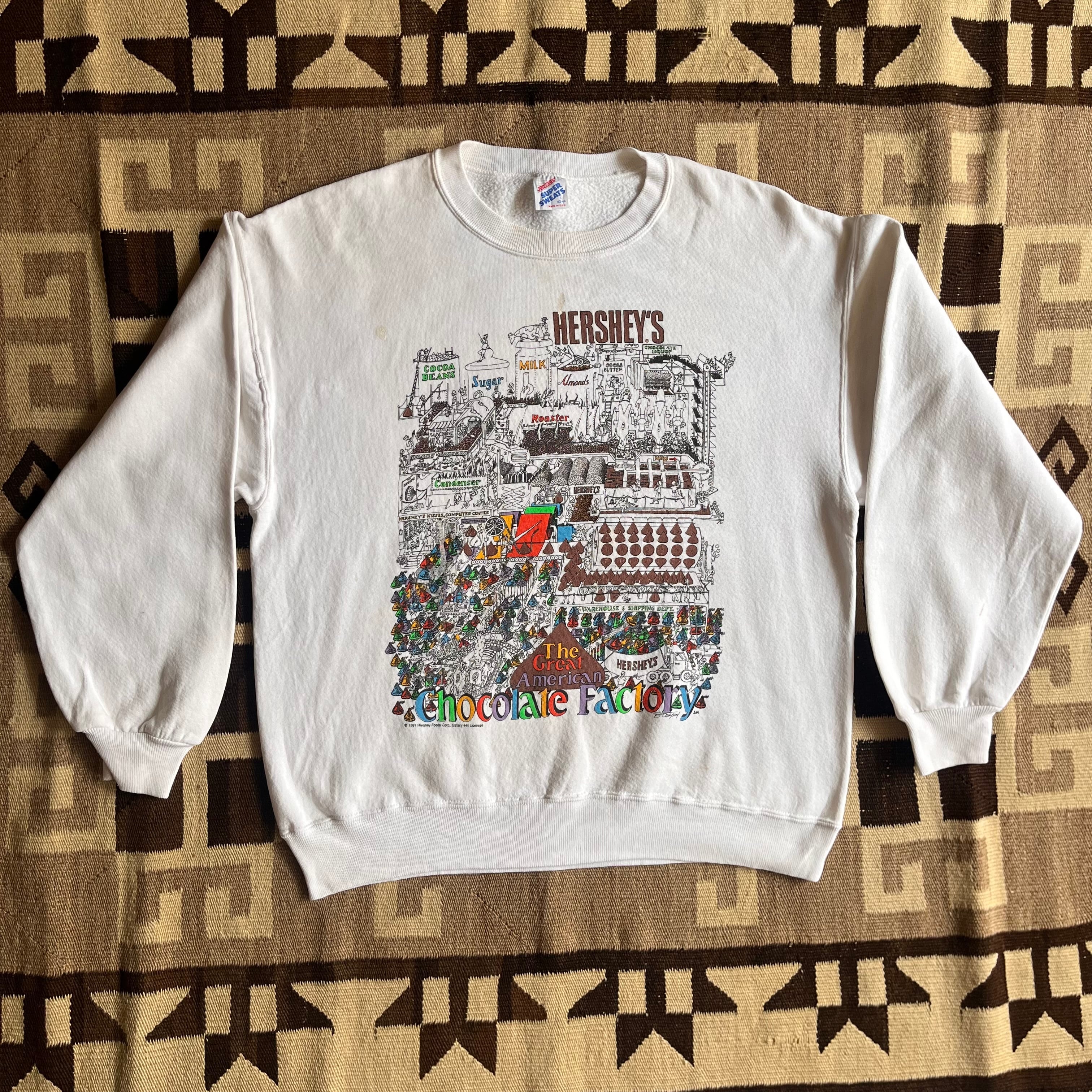 1990s "HERSHEY'S" JERZEES Sweatshirt L Made in USA G691