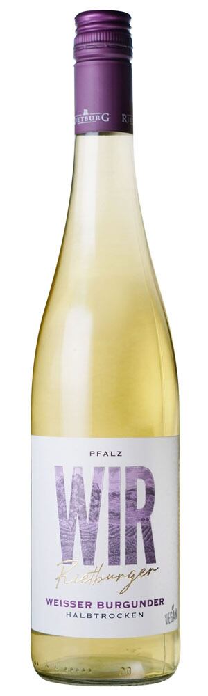 ヴィーア リートブルガー ヴァイサー ブルグンダー ハルプトロッケン　23　リートブルク　ヴァインゲノッセンシャフト　WIR Rietburger Weisser Burgunder Halbtrocken 23 Rietburg Weingenossenschaft
