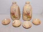 薩摩酒器揃　Satsuma pottery sake set