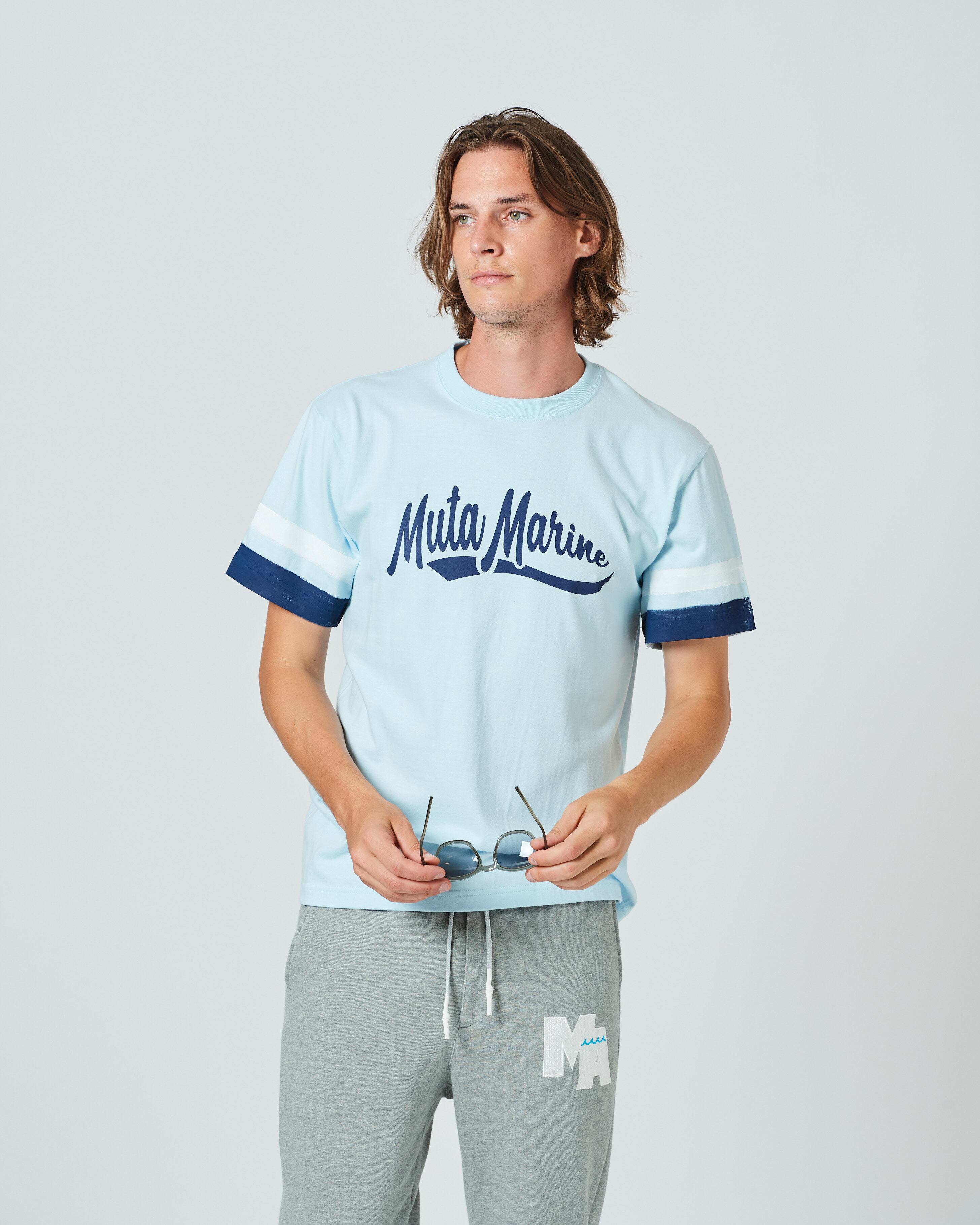 muta MARINE × ACANTHUS ハンドラインペイントTシャツ