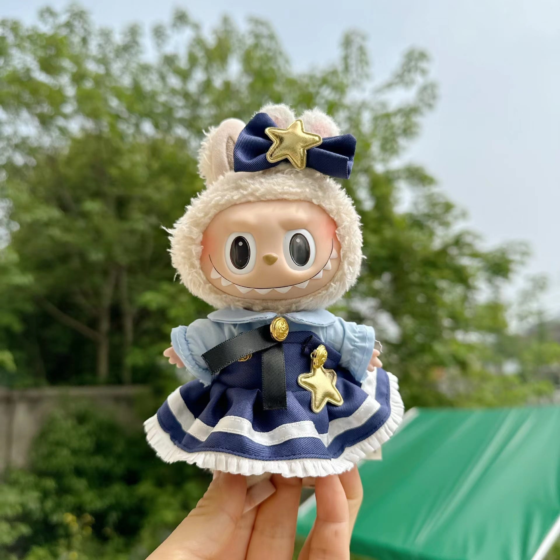なあぼう愛用ベイビーのりゆき プレミア必須 人形 うさぎ警官 ワンピース＋ヘッドアクセサリー ぬいぐるみ Labubu
