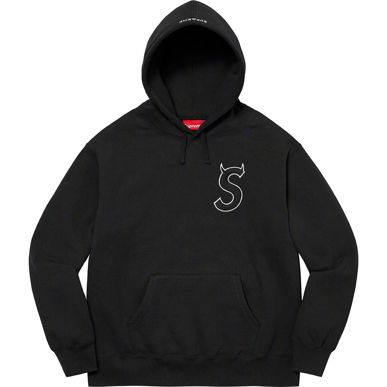 supreme s logo hooded sweat