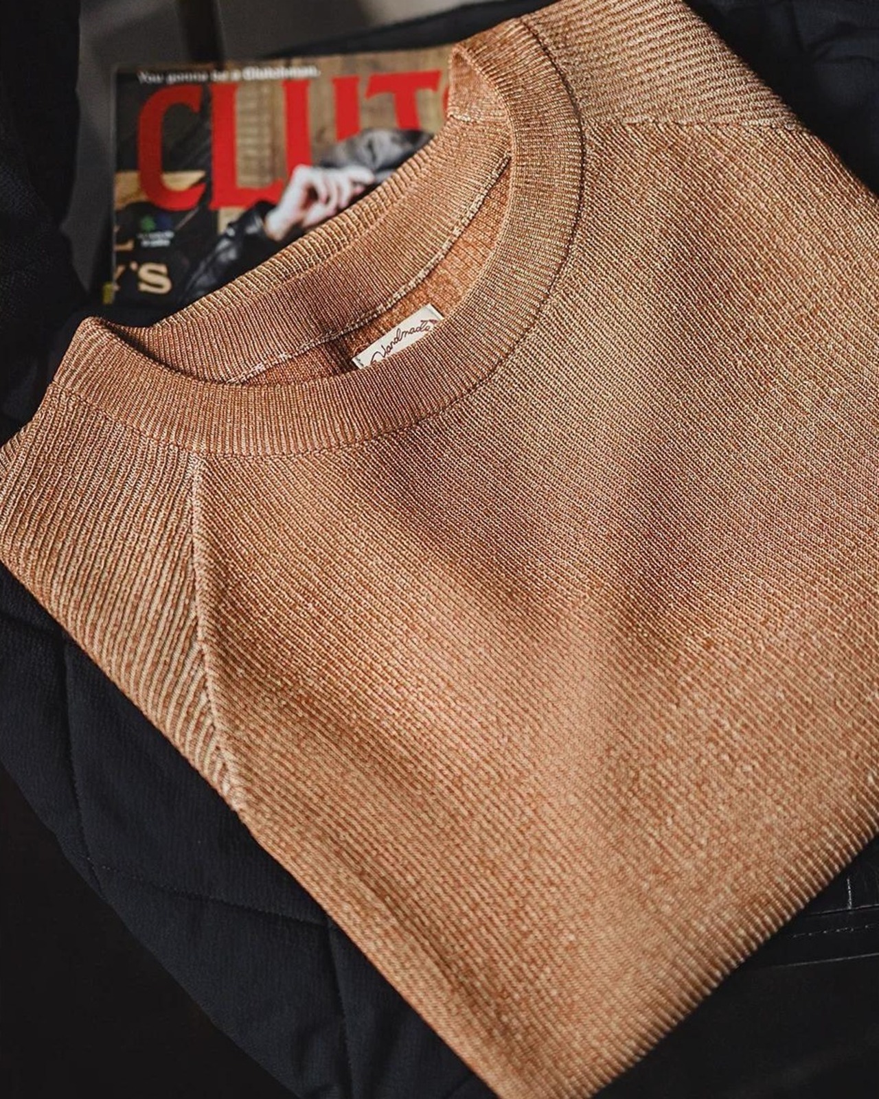 Retro Orange Knit T-Shirt  K0285