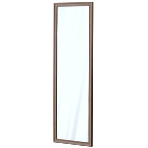【特価処分】ドウシシャ ウォールミラー 縦でも横でも使える壁掛けミラー 90cm×30cm 飛散防止加工 軽量 姿見鏡 北欧 おしゃれ かわいい 木製フレーム 取付金具 玄関 洗面所 化粧 アンティーク 立て掛けるだけでもOK ブラウン IMW9030BR