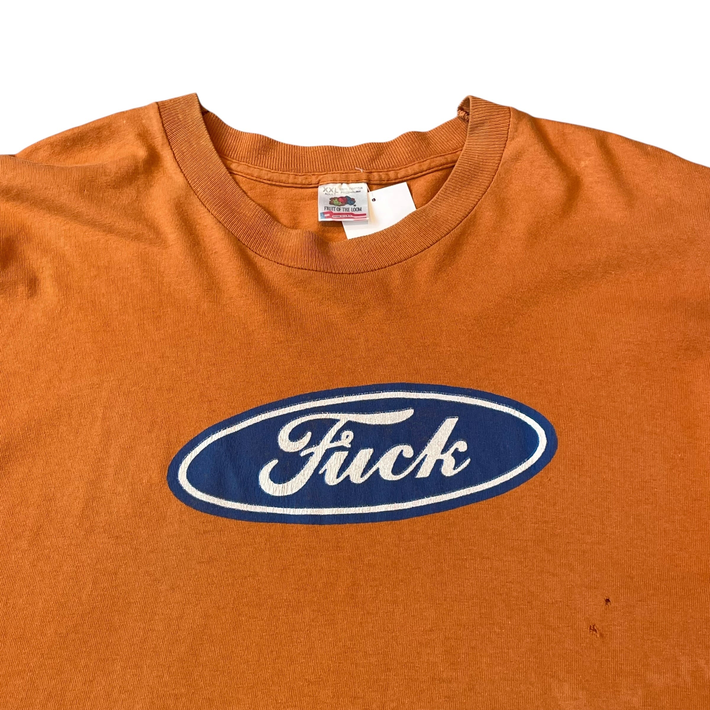 極美品 90s 00s USA製 FORD FUCK リンガー Tシャツ XXL 1990s Ford parody 