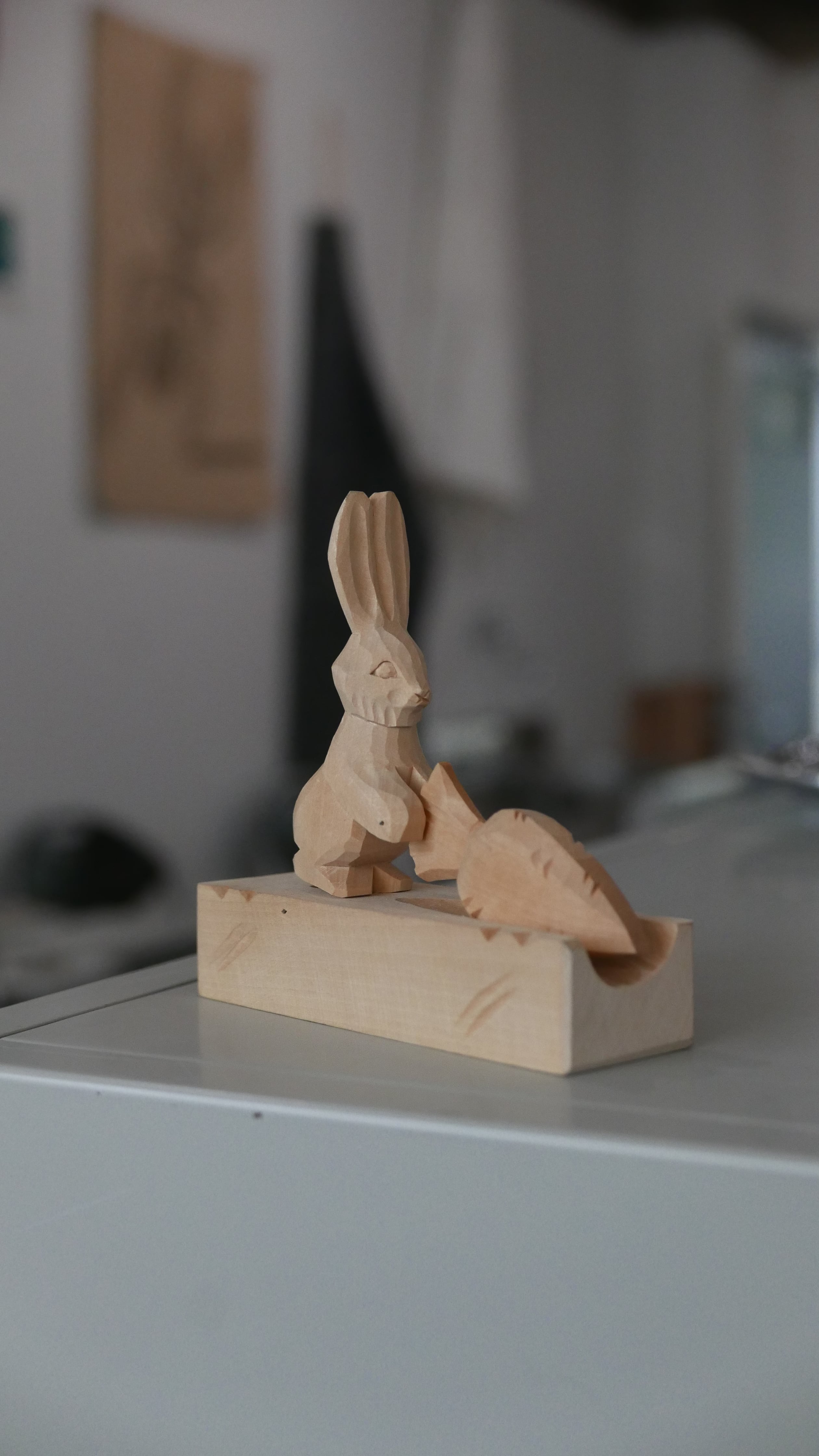 vintage wooden rabbit " made in ussr "