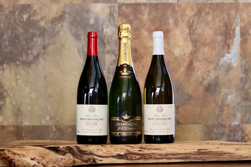 【セット割引】お得な、お家飲み3本セット（計3本）マノワオリジナルのシャンパーニュ、シャルドネ、ピノ・ノワール