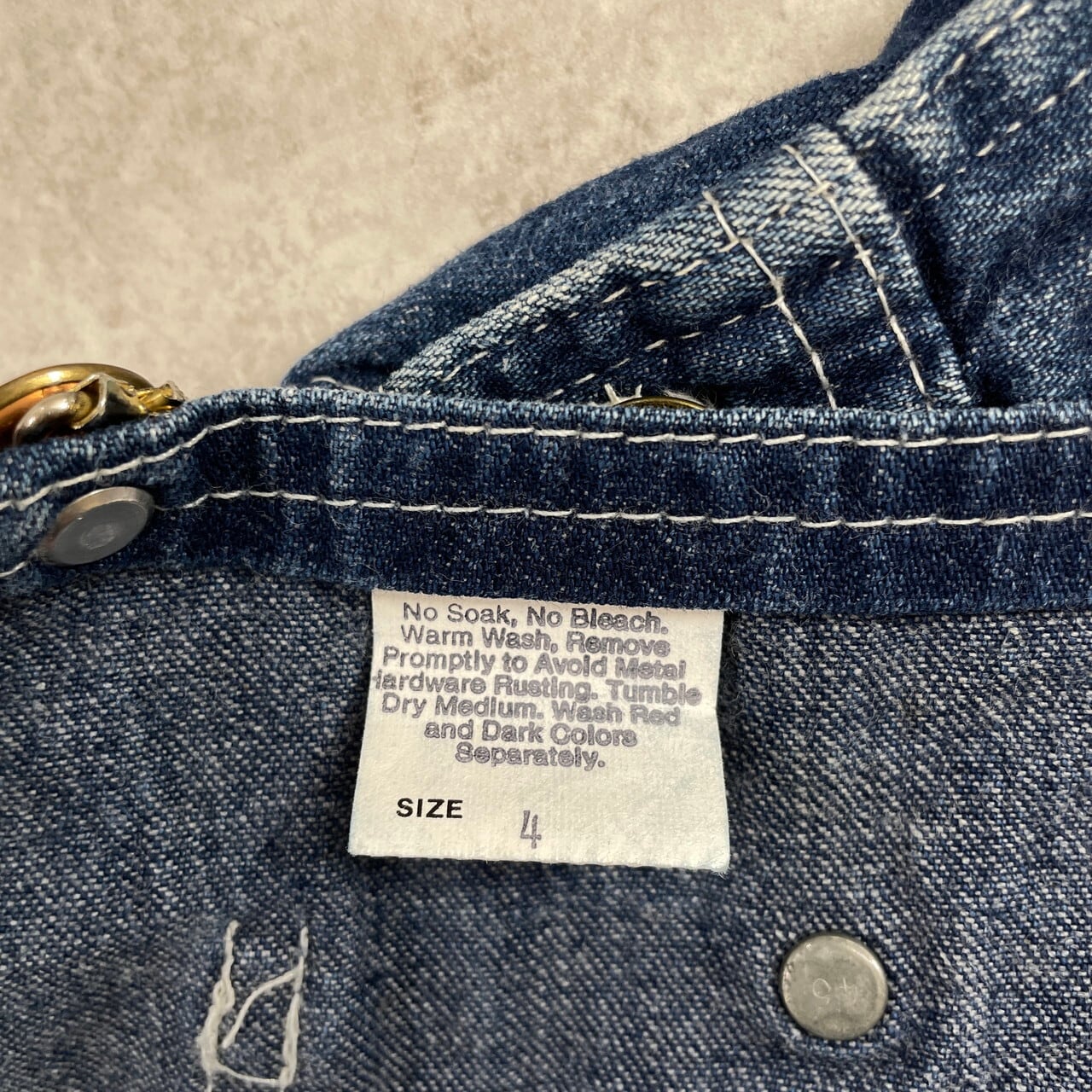kids】80年代 USA製 OSHKOSH オシュコシュ デニム ジャンパースカート