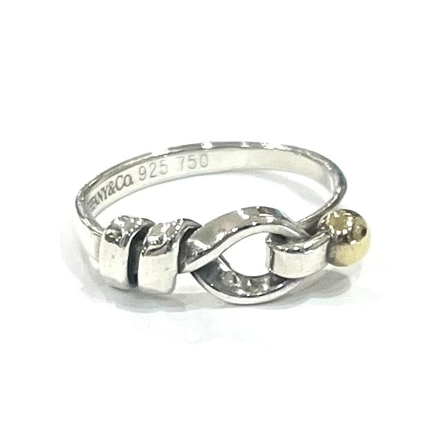 TIFFANY&CO】T1996 コンビツイストリング 12.5号／シルバー925×K18