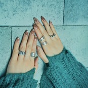 Karen silver , croissant ring