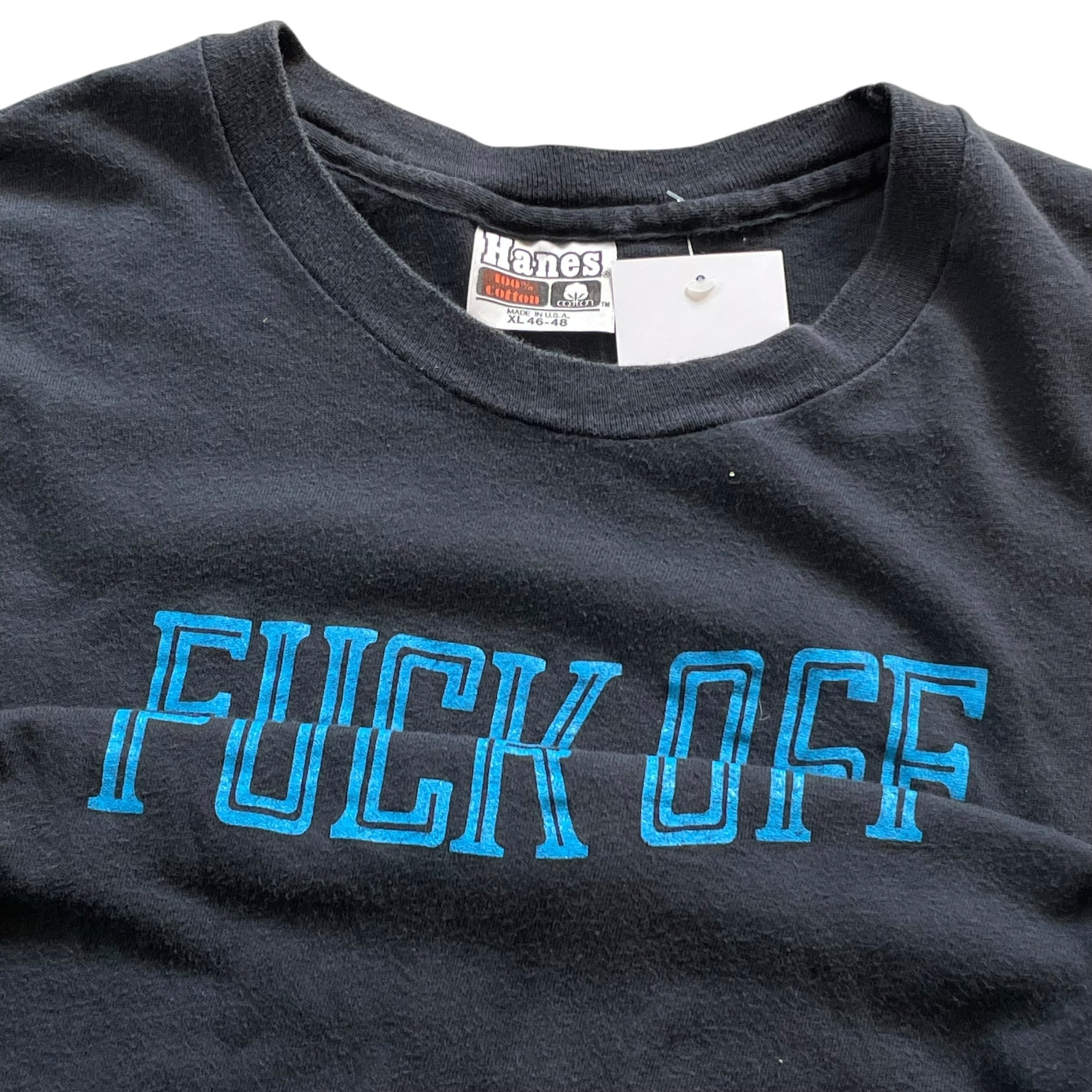 FUCK OFF Tシャツ ネイビー 70s~80s 