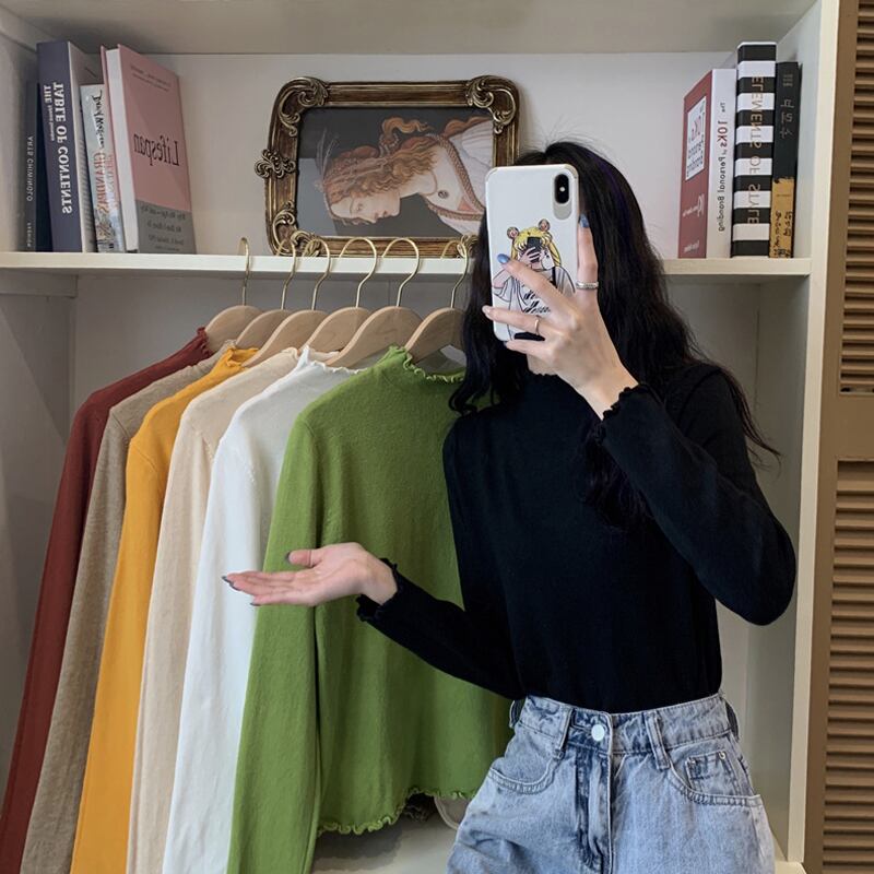 スプリングオータムセーター ロング 春物 秋物 試着室74667603965