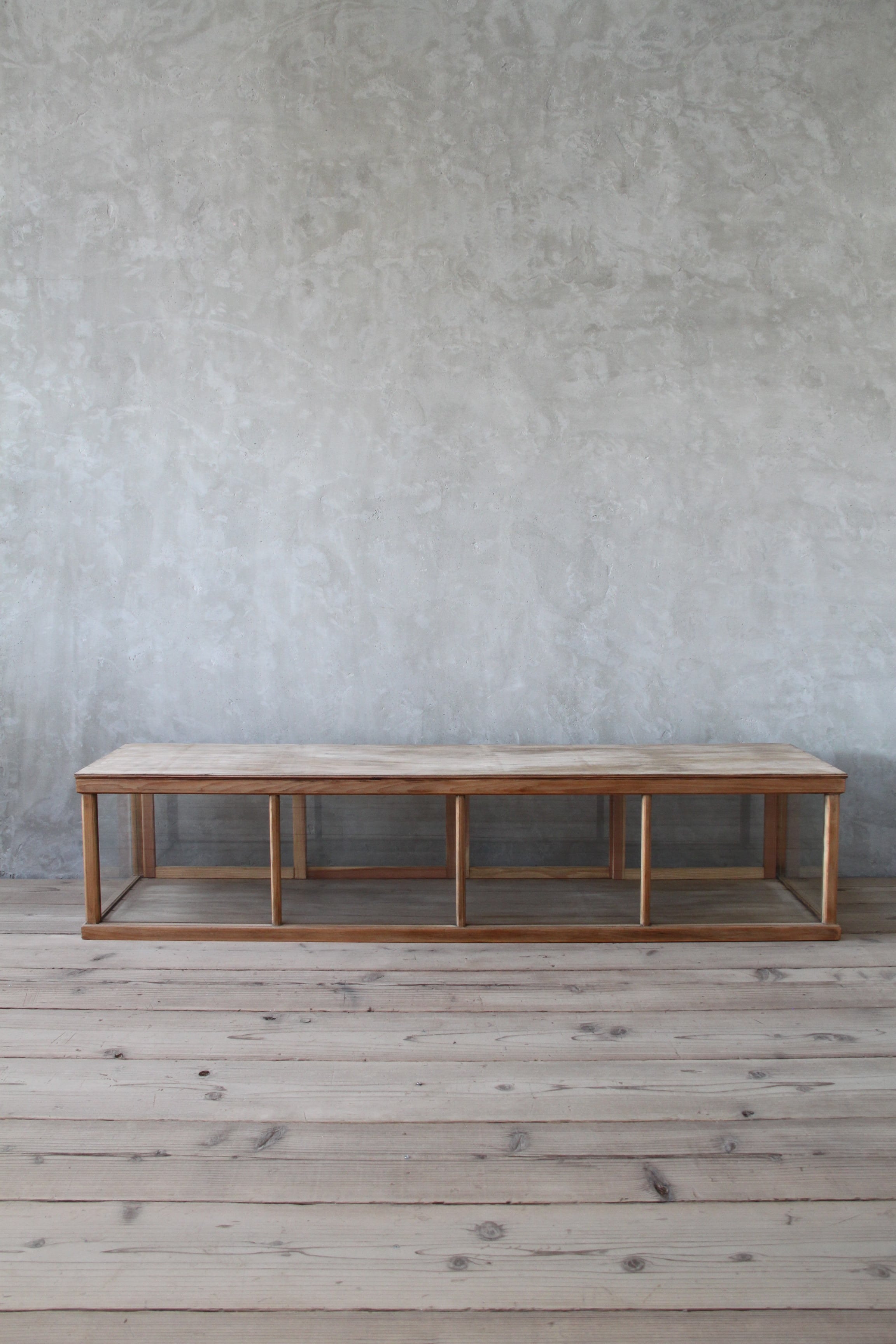 横長のガラスケース 古家具/アンティーク/ガラスケース/ショーケース