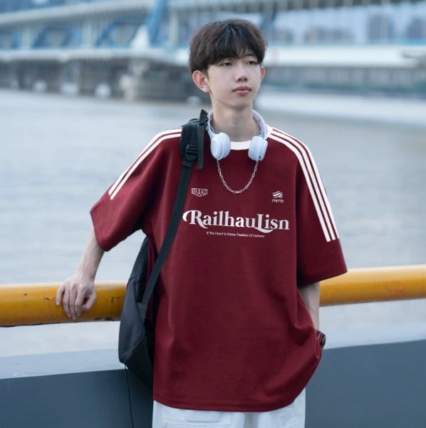 メンズ レトロ ストライプ Tシャツ Le154 | Lecono