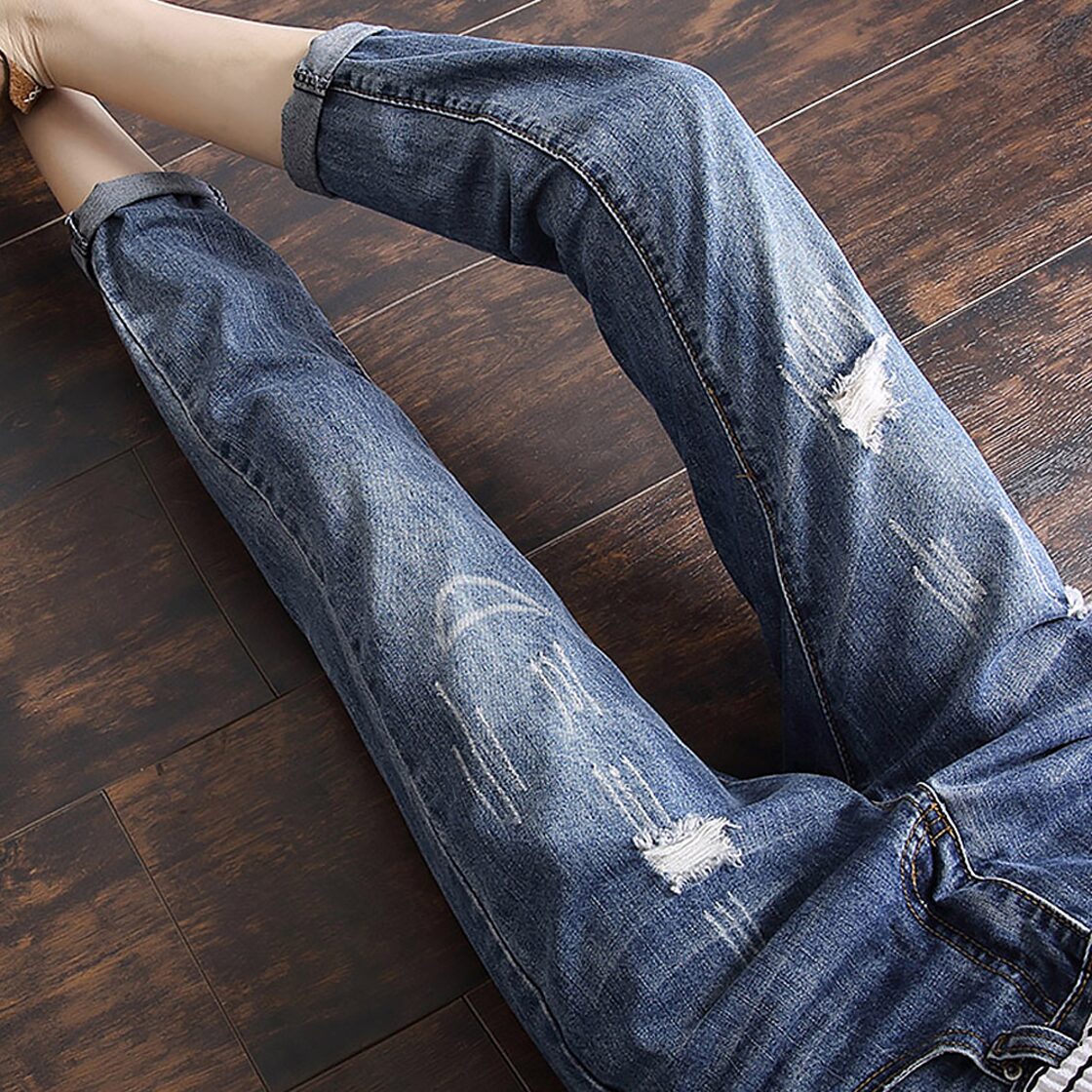 GRANCY】High Damage Straight Denim Pants / ハイダメージストレート 